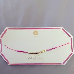 Gorjana choker pink jade
